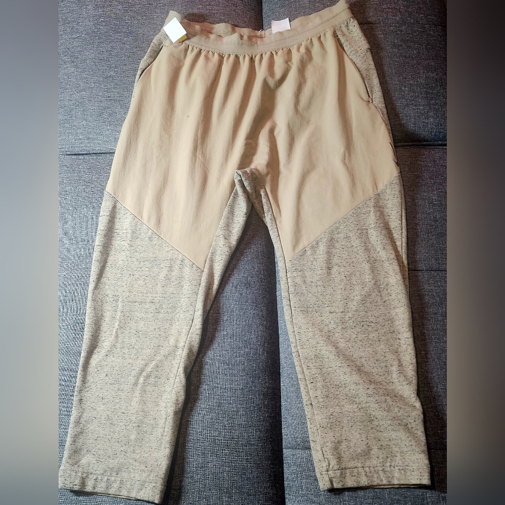 RARE! NIKE DRI-FIT yoga Pants Khaki Lg Joggrs